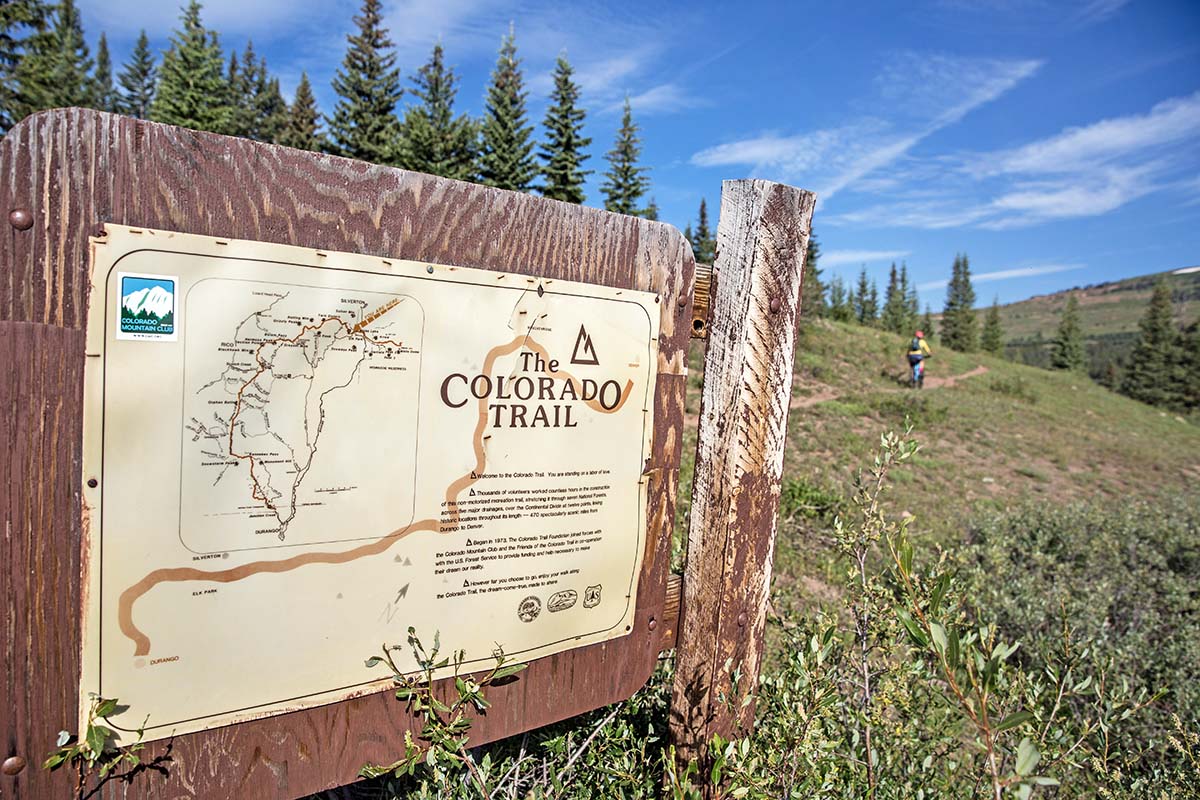 Map of Colorado Trail while bikepacking